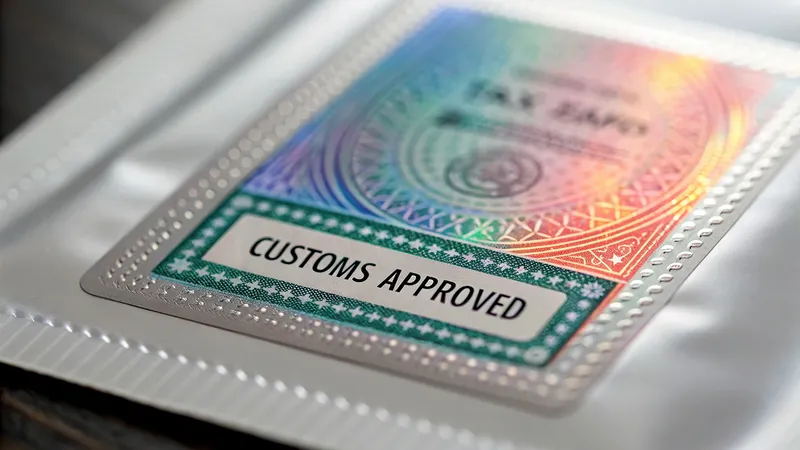 A holographic tamper-evident customs-approved security seal